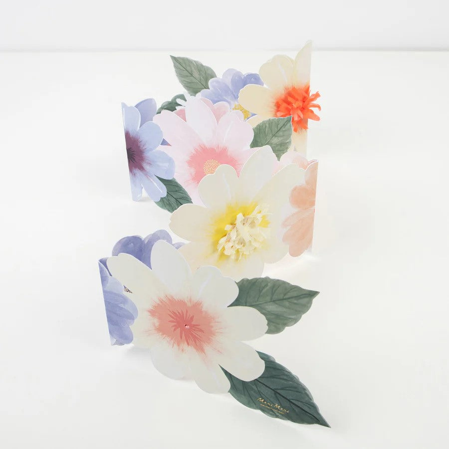 Floral Concertina Card by Meri Meri. Australian Art Prints and Homewares. Green Door Decor. www.greendoordecor.com.au