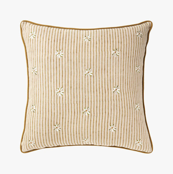 'Florette' Square Linen Cushion (50x50cm) | Pear by L&M Home. Australian Art Prints, Gifts, Fashion and Homewares. Green Door Decor. www.greendoordecor.com.au