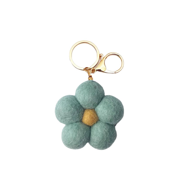 Felt Flower Keychain | Aqua by Home Dweller. Australian Art Prints, Fashion and Homewares. Green Door Decor. www.greendoordecor.com.au