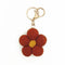 Felt Flower Keychain | Deep Red by Home Dweller. Australian Art Prints and Homewares. Green Door Decor. www.greendoordecor.com.au