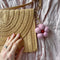 Felt Flower Keychain | Pink by Home Dweller. Australian Art Prints and Homewares. Green Door Decor. www.greendoordecor.com.au