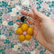 Felt Flower Keychain | Yellow by Home Dweller. Australian Art Prints and Homewares. Green Door Decor. www.greendoordecor.com.au