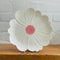 Flower Plate | White with Pink Centre by Noss Ceramics. Australian Art Prints and Homewares. Green Door Decor. www.greendoordecor.com.au