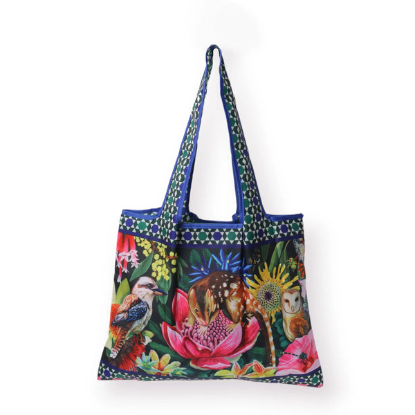 Foldable Shopper Bag | Good Evening by La La Land. Australian Art Prints and Homewares. Green Door Decor. www.greendoordecor.com.au