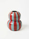 'Fonda' Burgundy Pale Blue Stripe Vase by Jones and Co. Australian Art Prints, Fashion and Homewares. Green Door Decor. www.greendoordecor.com.au