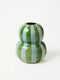 'Fonda' Green Blue Stripe Vase by Jones and Co. Australian Art Prints, Fashion and Homewares. Green Door Decor. www.greendoordecor.com.au