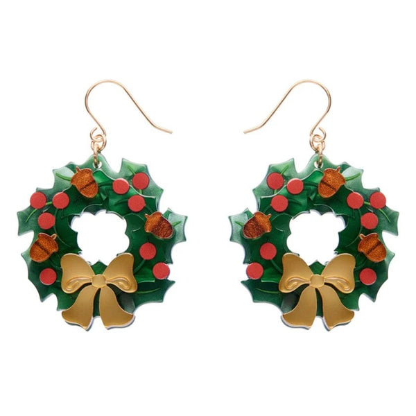 Forest Wreath Drop Earrings | Erstwilder. Australian Art Prints and Homewares. Green Door Decor. www.greendoordecor.com.au