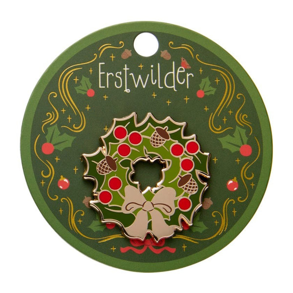 Forest Wreath Enamel Pin | Erstwilder. Australian Art Prints and Homewares. Green Door Decor. www.greendoordecor.com.au