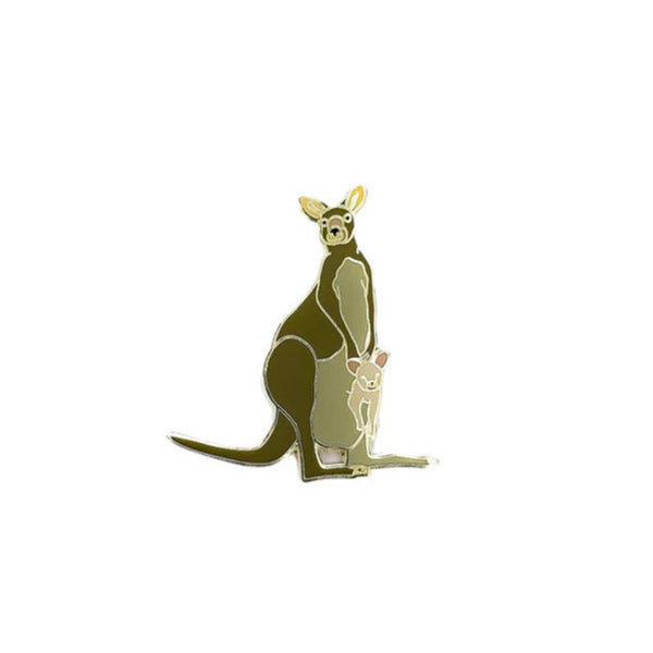 Forester Kangaroo Pin by Red Parka. Australian Art Prints and Homewares. Green Door Decor. www.greendoordecor.com.au