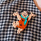 Fred Flintstone Brooch | Hanna-Barbera x Erstwilder. Australian Art Prints, Fashion and Homewares. Green Door Decor. www.greendoordecor.com.au