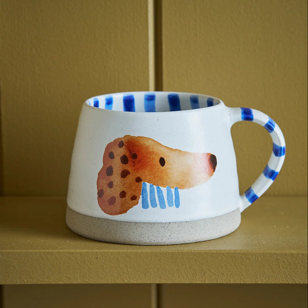 Fred Mug | RGA x Carolyn Gavin - 4 Dogs & a Cat by Robert Gordon. Australian Art Prints, Fashion and Homewares. Green Door Decor. www.greendoordecor.com.au