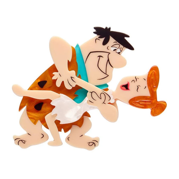 Fred and Wilma Brooch | Hanna-Barbera x Erstwilder. Australian Art Prints, Fashion and Homewares. Green Door Decor. www.greendoordecor.com.au