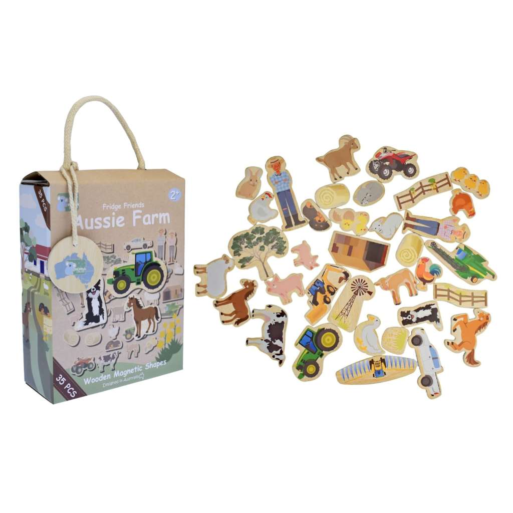 Fridge Friends Aussie Farm Magnets by Eleganter Australia. Australian Art Prints, Fashion and Homewares. Green Door Decor. www.greendoordecor.com.au