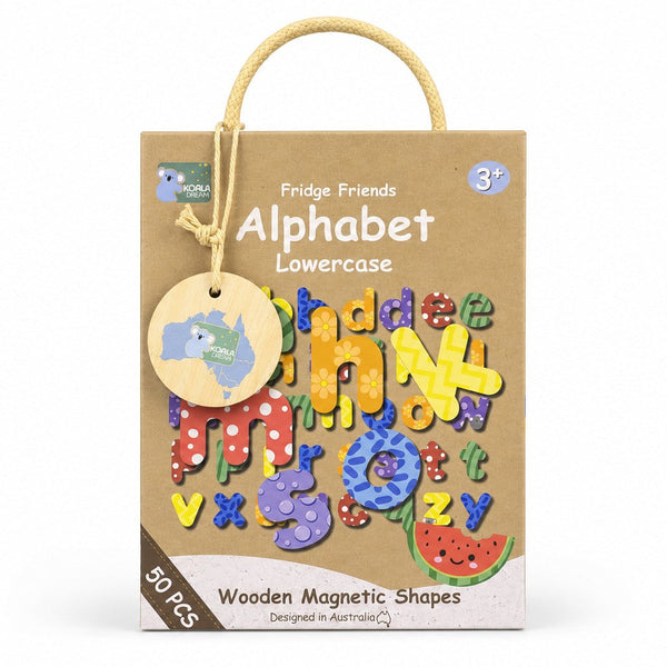 Fridge Friends Magnetic Alphabet | Lowercase by Eleganter Australia. Australian Art Prints, Gifts, Fashion and Homewares. Green Door Decor. www.greendoordecor.com.au