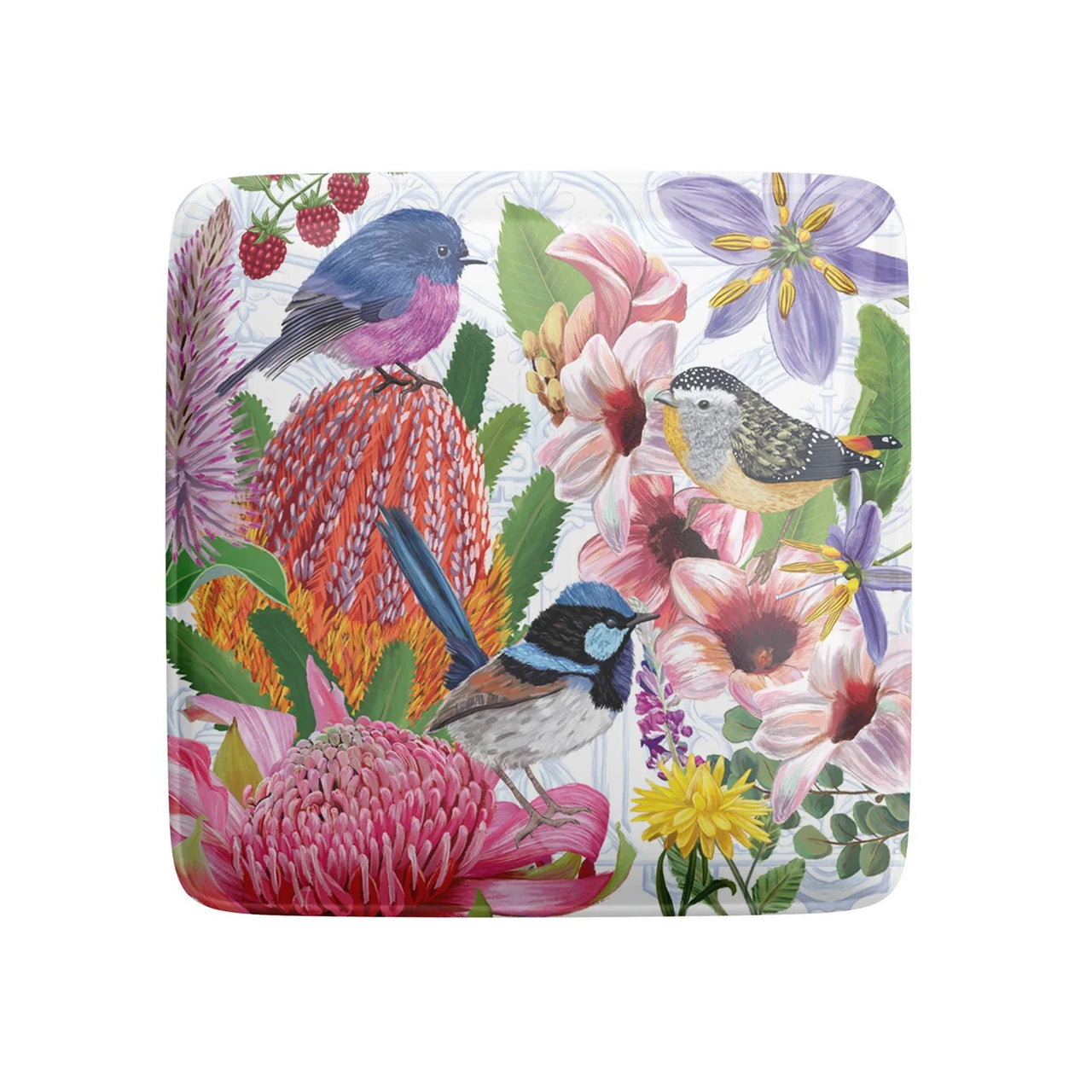 Fridge Magnet | Enchanted Garden Birds by La La Land. Australian Art Prints and Homewares. Green Door Decor. www.greendoordecor.com.au