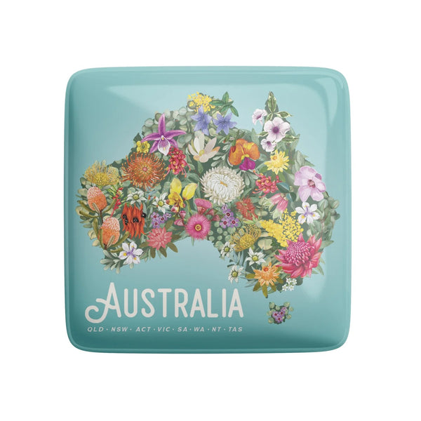 Fridge Magnet | G'day Australia Map by La La Land. Australian Art Prints and Homewares. Green Door Decor. www.greendoordecor.com.au