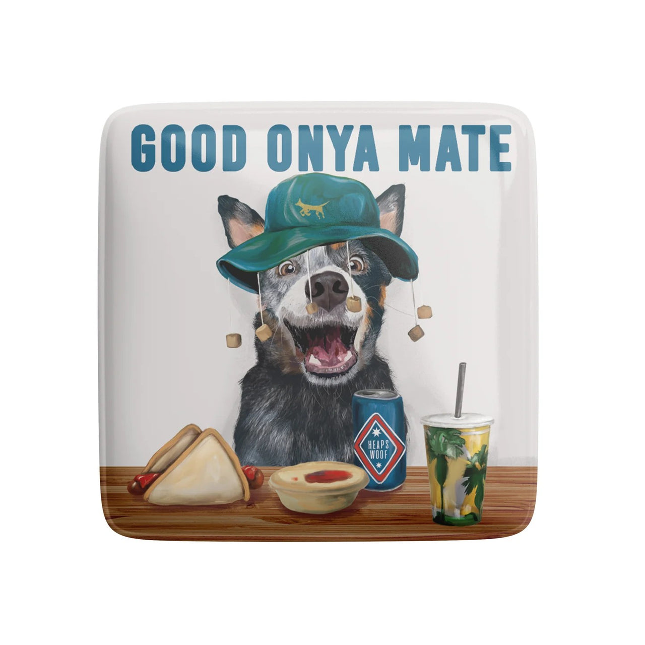 Fridge Magnet | Good Onya Dog by La La Land. Australian Art Prints and Homewares. Green Door Decor. www.greendoordecor.com.au