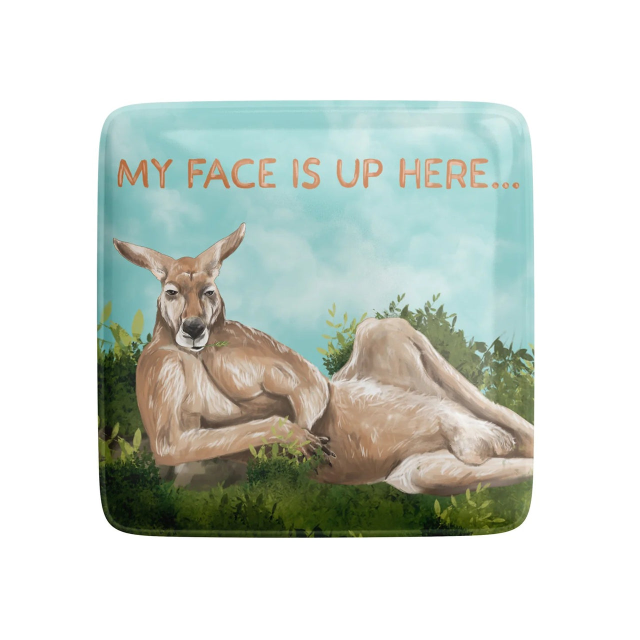 Fridge Magnet | My Face Is Up Here by La La Land. Australian Art Prints and Homewares. Green Door Decor. www.greendoordecor.com.au