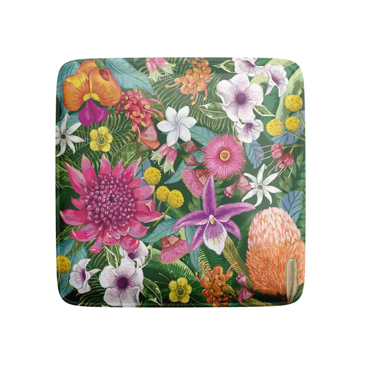 Fridge Magnet | Tropicana Flowers by La La Land. Australian Art Prints and Homewares. Green Door Decor. www.greendoordecor.com.au