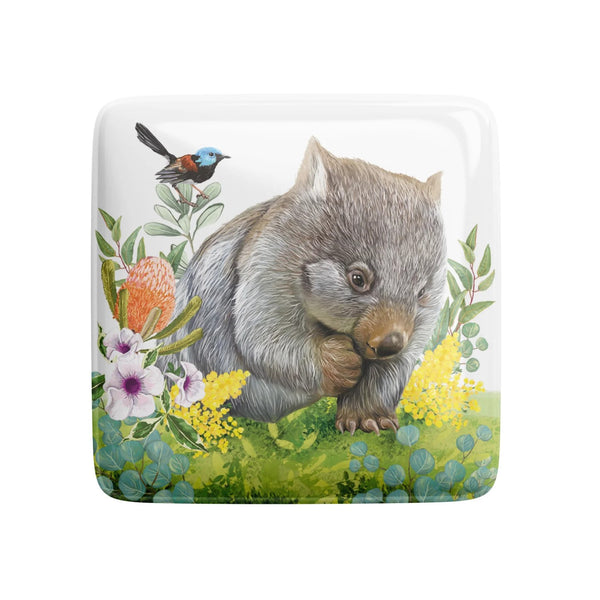 Fridge Magnet | Wombat In The Wild by La La Land. Australian Art Prints and Homewares. Green Door Decor. www.greendoordecor.com.au