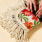 Fringed Picnic Mat | Hibiscus Retreat by Kollab. Australian Art Prints, Gifts, Fashion and Homewares. Green Door Decor. www.greendoordecor.com.au