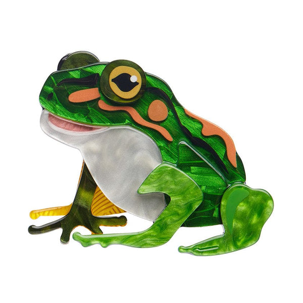 Frodo the Frog Brooch | Erstwilder. Australian Art Prints and Homewares. Green Door Decor. www.greendoordecor.com.au