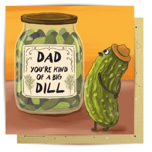 Greeting Card | Kind Of A Big Dill by La La Land. Australian Art Prints, Gifts, Fashion and Homewares. Green Door Decor. www.greendoordecor.com.au