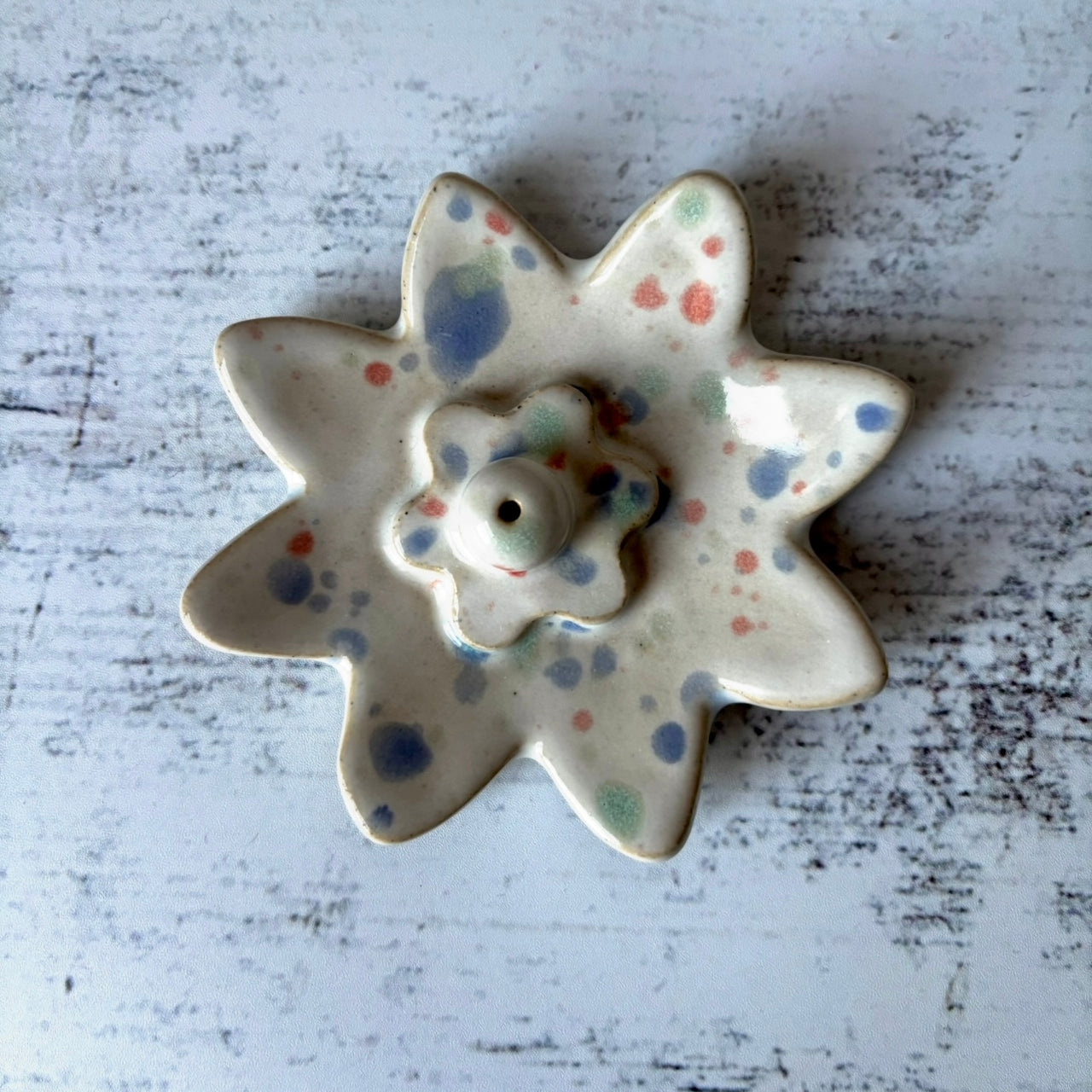 Petal Incense Holder | Multi Spots by Bei Creative. Australian Art Prints and Homewares. Green Door Decor. www.greendoordecor.com.au