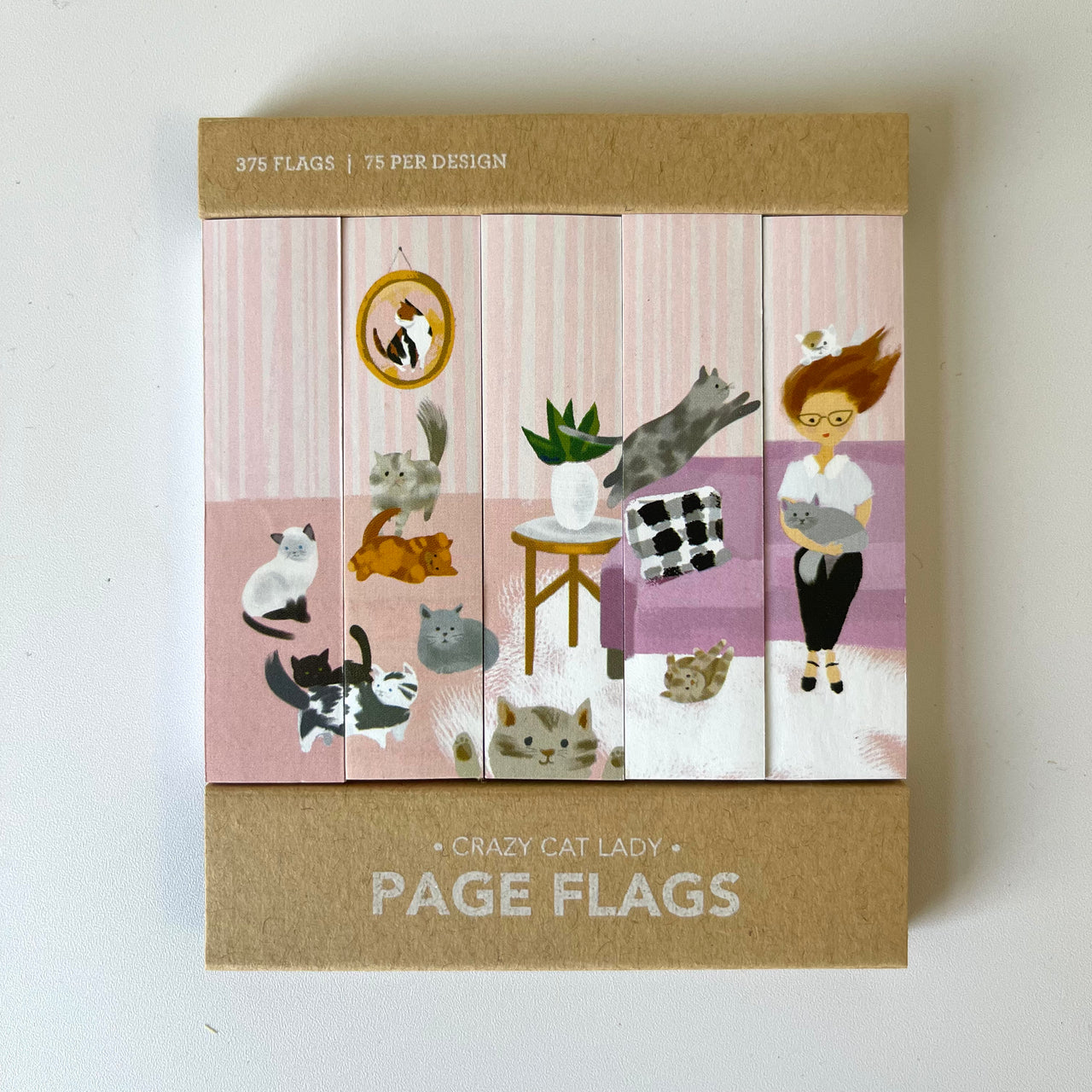 Page Flags | Crazy Cat Lady by Vevoke. Australian Art Prints and Homewares. Green Door Decor. www.greendoordecor.com.au