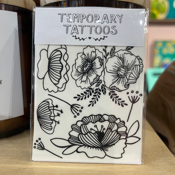 Temporary Tattoos - 'Tatts Floral' by Miss Minzy. Australian Art Prints and Homewares. Green Door Decor. www.greendoordecor.com.au