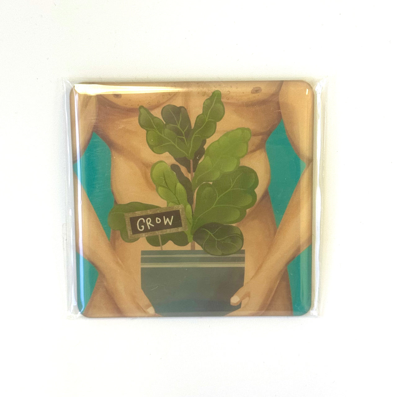 Fridge Magnet - Grow by Lalaland. Australian Art Prints and Homewares. Green Door Decor. www.greendoordecor.com.au