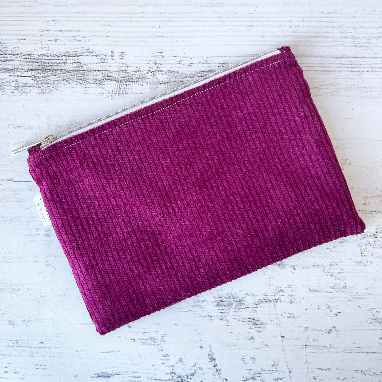 Zipper Pouch | Cord Magenta | by Zephyr & Soul. Australian Art Prints and Homewares. Green Door Decor. www.greendoordecor.com.au