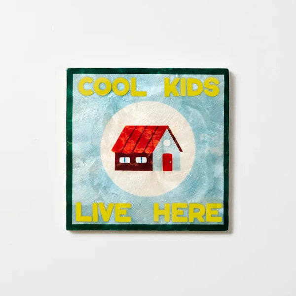 Fun House Tile | Cool Kids by Jones and Co. Australian Art Prints, Gifts, Fashion and Homewares. Green Door Decor. www.greendoordecor.com.au