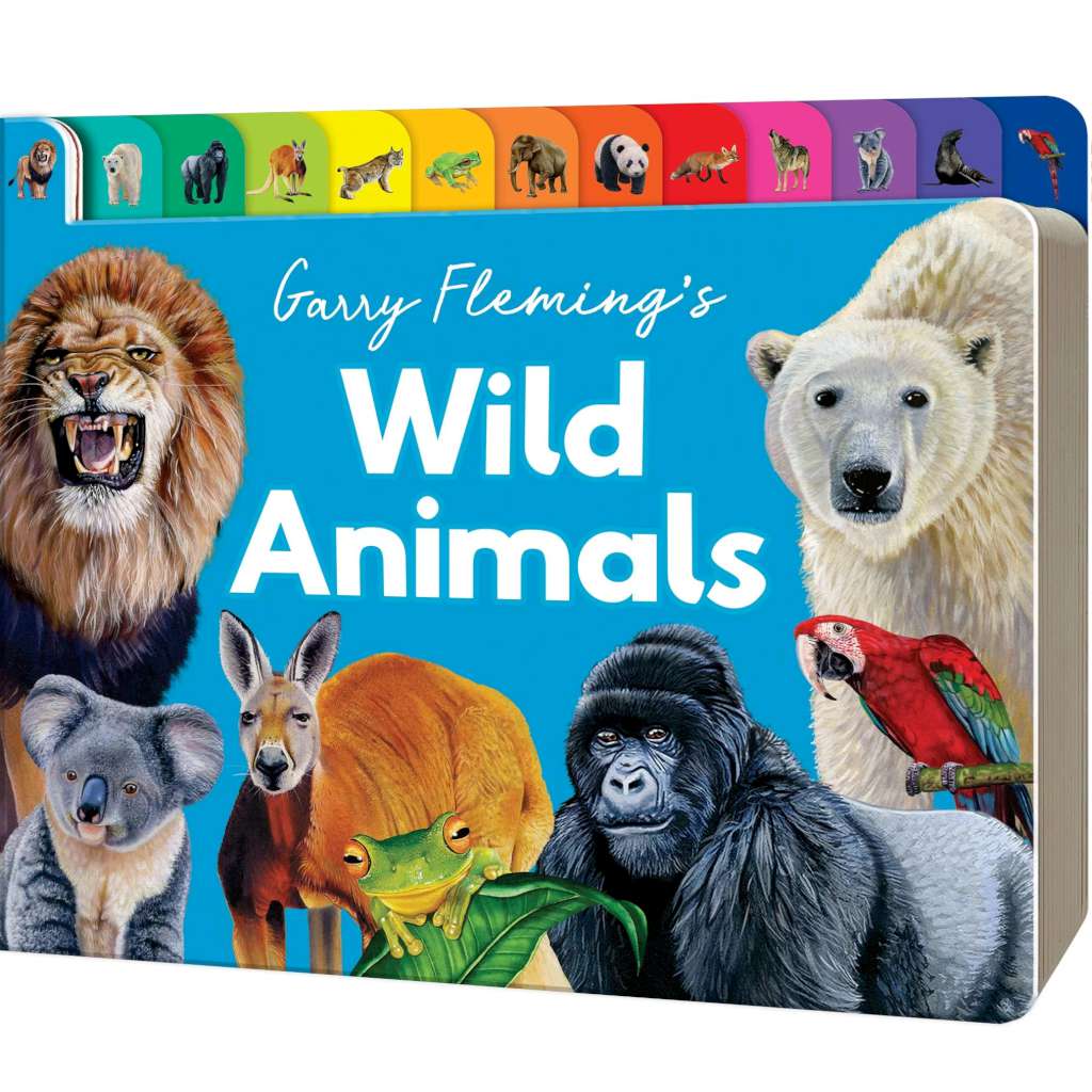 Garry Fleming's Wild Animals of the World | Chunky Tabbed Board Book by Lake Press Books. Australian Art Prints and Homewares. Green Door Decor. www.greendoordecor.com.au