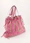 Gathered Tote | Pink Green Stripe by Nancybird. Australian Art Prints, Gifts, Fashion and Homewares. Green Door Decor. www.greendoordecor.com.au