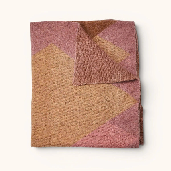 Geometric Mohair Throw | Pink by Bonnie and Neil. Australian Art Prints, Gifts, Fashion and Homewares. Green Door Decor. www.greendoordecor.com.au