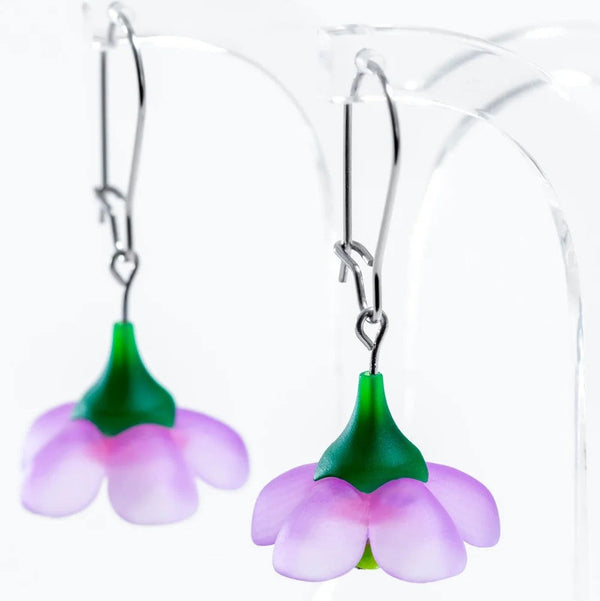 Geraldton Wax Flower Drop Earrings by Claire Ishino. Australian Art Prints and Homewares. Green Door Decor. www.greendoordecor.com.au