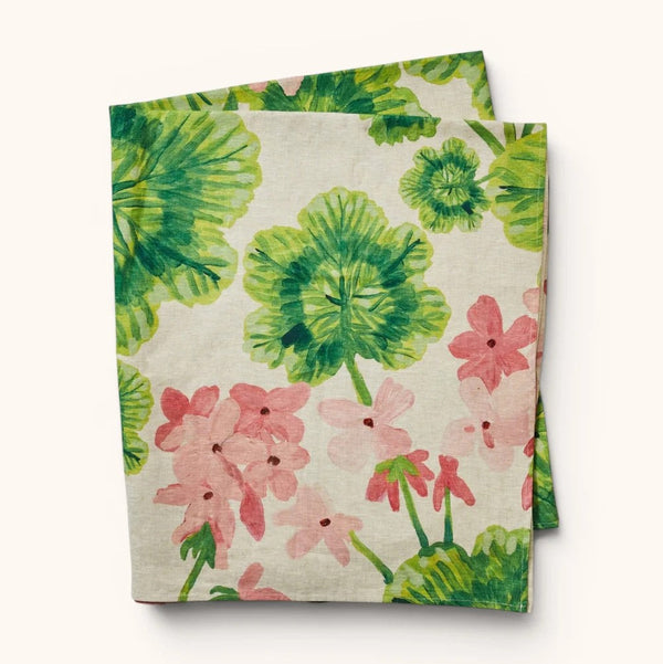 'Geranium Multi' Table Cloth | Medium by Bonnie and Neil. Australian Art Prints, Gifts, Fashion and Homewares. Green Door Decor. www.greendoordecor.com.au