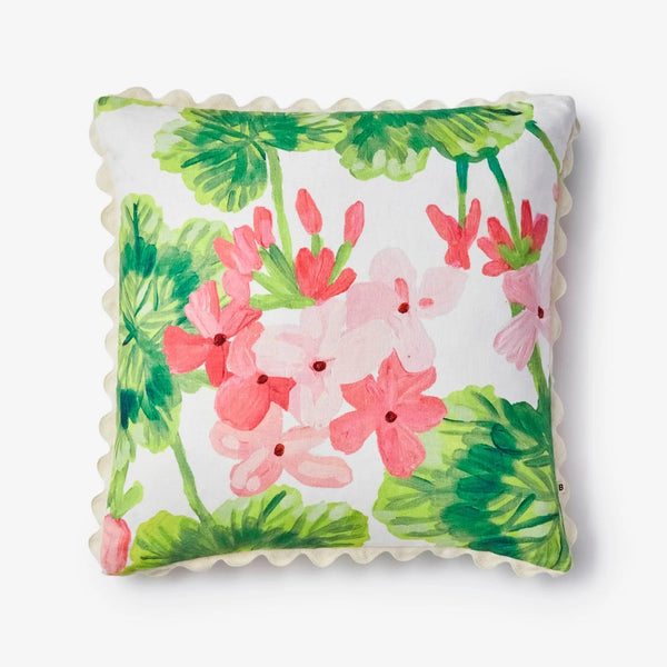 Linen Cushion (60cm) | Geranium Multi by Bonnie and Neil. Australian Art Prints and Homewares. Green Door Decor. www.greendoordecor.com.au