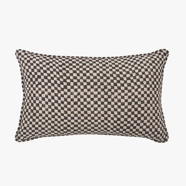 'Gia Black' Mini Cushion (30x50cm) by L&M Home. Australian Art Prints and Homewares. Green Door Decor. www.greendoordecor.com.au