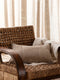 'Gia' Mini Linen Cushion (30x50cm) | Mocha by L&M Home. Australian Art Prints, Gifts, Fashion and Homewares. Green Door Decor. www.greendoordecor.com.au