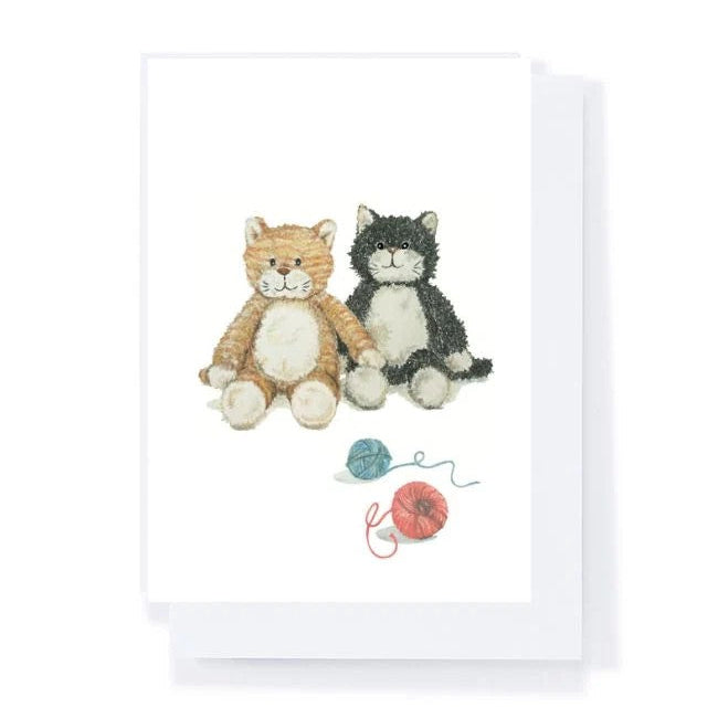 Ginger and Checkers the Cats | Nana Huchy Greeting Card. Australian Art Prints, Gifts, Fashion and Homewares. Green Door Decor. www.greendoordecor.com.au