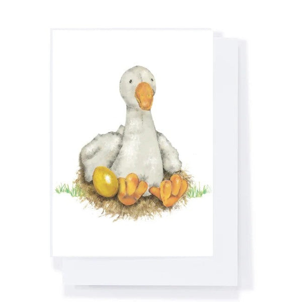 Snowy the Goose | Nana Huchy Greeting Card. Australian Art Prints, Gifts, Fashion and Homewares. Green Door Decor. www.greendoordecor.com.au