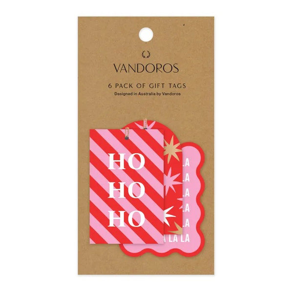Gift Tags -Nova Bright Pink / Poppy Red | Pack of 6 by Vandoros. Australian Art Prints and Homewares. Green Door Decor. www.greendoordecor.com.au