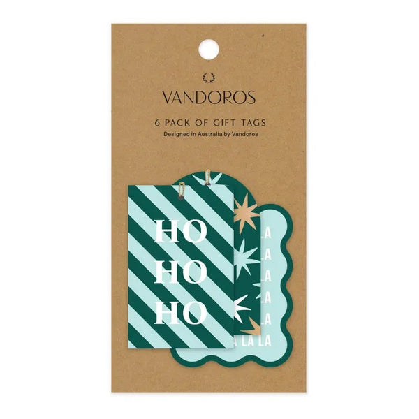 Gift Tags -Nova Mint / Evergreen | Pack of 6 by Vandoros. Australian Art Prints and Homewares. Green Door Decor. www.greendoordecor.com.au