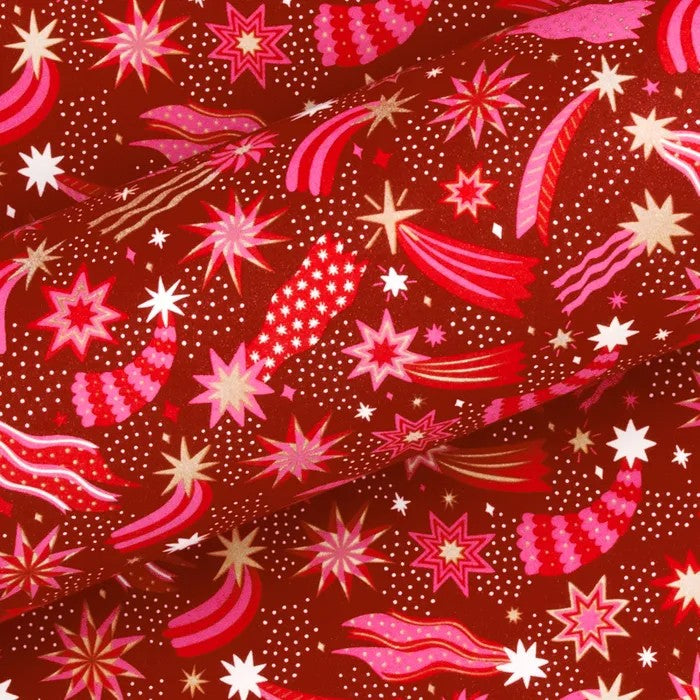 Gift Wrap | Cosmic Scarlet Red by Vandoros. Australian Art Prints and Homewares. Green Door Decor. www.greendoordecor.com.au