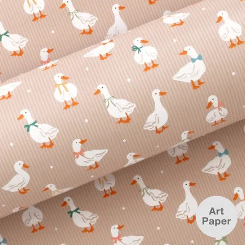 Gift Wrap | Lullaby Goose Collection (76cm x 2.5m) by Vandoros Packaging. Australian Art Prints, Gifts, Fashion and Homewares. Green Door Decor. www.greendoordecor.com.au