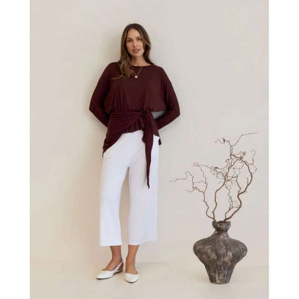 Gina Long Sleeved Bamboo Top | Burgundy by Lou Lou Australia. Australian Art Prints, Gifts, Fashion and Homewares. Green Door Decor. www.greendoordecor.com.au