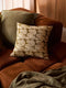 'Ginkgo' Square Linen Cushion (50x50cm) | Khaki by L&M Home. Australian Art Prints, Gifts, Fashion and Homewares. Green Door Decor. www.greendoordecor.com.au