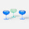 Glass Coupe Set of 2 | Dots Blue by Bonnie and Neil. Australian Art Prints and Homewares. Green Door Decor. www.greendoordecor.com.au